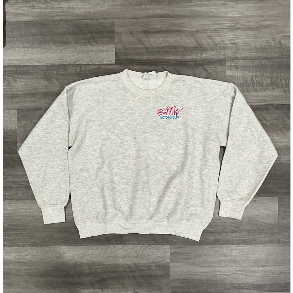 Vintage 90s BMW Motorcycles Sweatshirt Size XL Made In USA Rare Vice City